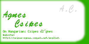 agnes csipes business card